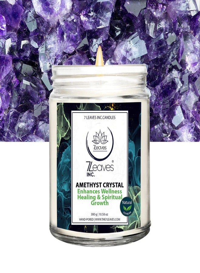 7LEAVES INC. 7LEAVES INC Amethyst Crystal Candle - Image 3